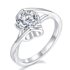 Bague Cœur biseauté